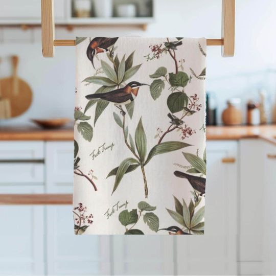 Discover Birds Tea Towel, Subtle Political F*ck Trump Tea Towel, FDT Towel