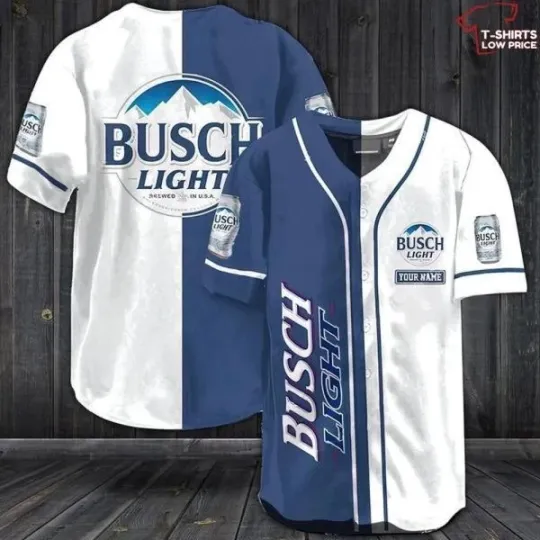 Discover Personalized White Light Beer Baseball Jersey