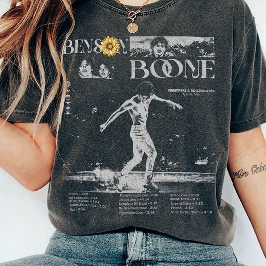 Discover Vintage Benson Boone Shirt, Album Tour 2025 Shirt