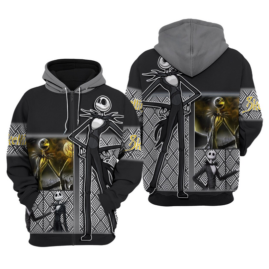 Discover Jackk Skellingtonn 3D hoodie Disneyyy 3D hoodie