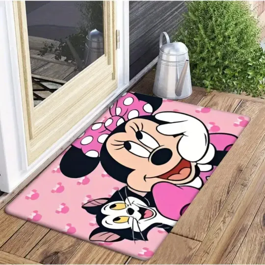 Discover Disneyyy Minniee cute pet Rug - Non-Slip Washable Carpet for Gamers
