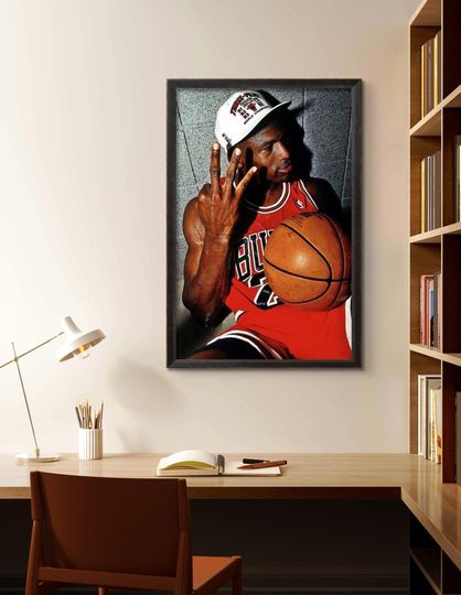 Discover Michael Jordan Poster, Retro Basketball Star Rolled Posters, Vintage Sports Decor