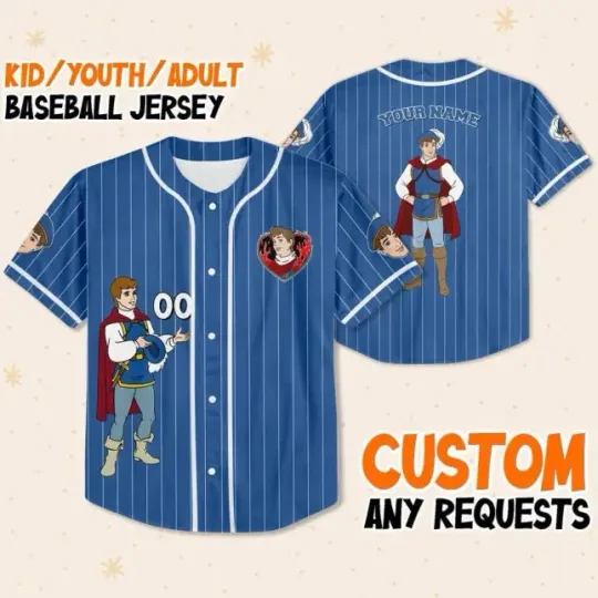 Discover Personalize Disneyyy Snoww Whitee Prince Florian Baseball Jersey