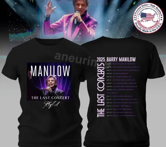 Discover Manilows The Last Concerts 2025 Tour Shirt