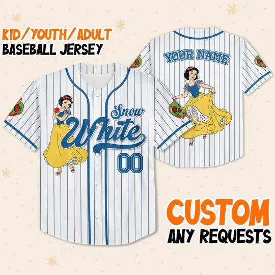 Discover Custom Disneyyy Princess Snoww Whitee Simple Custom Name Disneyyy Game Day Kid Adult