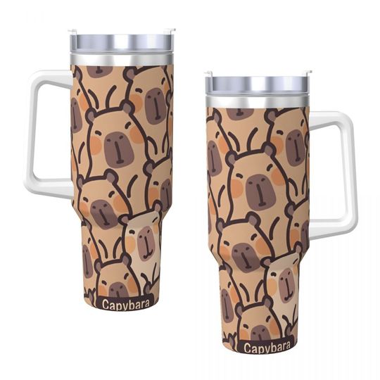 Discover Capibara Lovely Nap Stainless Steel Tumbler Cartoon 40oz Tumbler