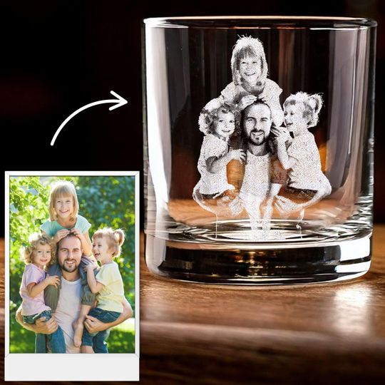 Discover Custom Photo Glass, Fathers Day Gift for Dad from Daughter