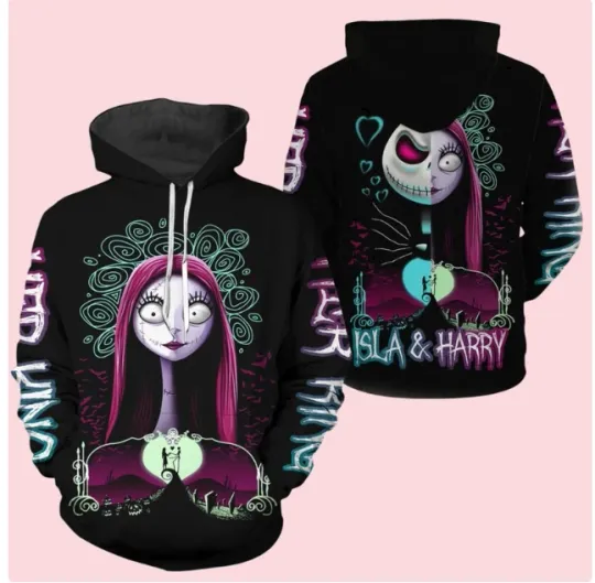 Discover Personalized King Queen 3D HOODIE HALLOWEEN GIFT CHRISTMAS GIFT