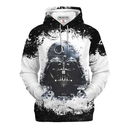 Discover Starr Warss Darthh Vaderr Black & White Gift For Fans 3D HOODIE Mother Day Gift