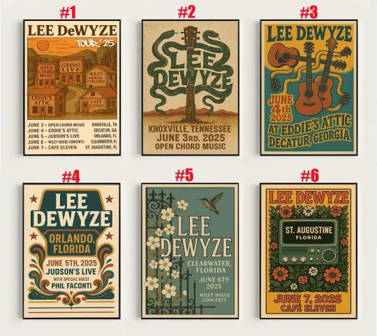 Discover Lee DeWyze Tour June 2025 Poster, Gift for Fan 2025