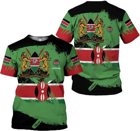Discover Personalized Kenya Flag 3D Shirts - Kenyan Pride Gift