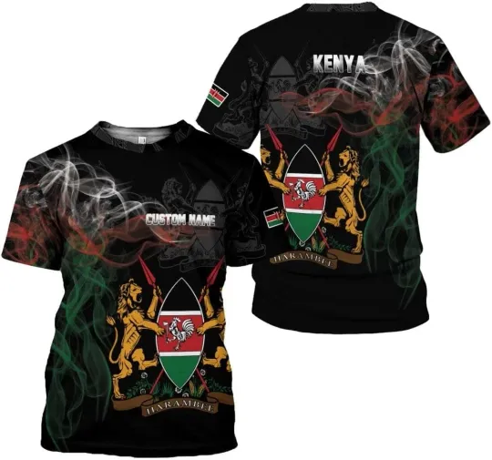 Discover Personalized Kenya Flag 3D Shirts - Kenyan Pride Gift