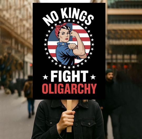 Discover No Kings Fight Oligarchy Resist Protest Sign