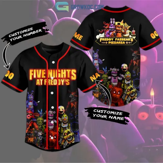 Discover Five Nights At Freddy Personalized Baseball Jersey