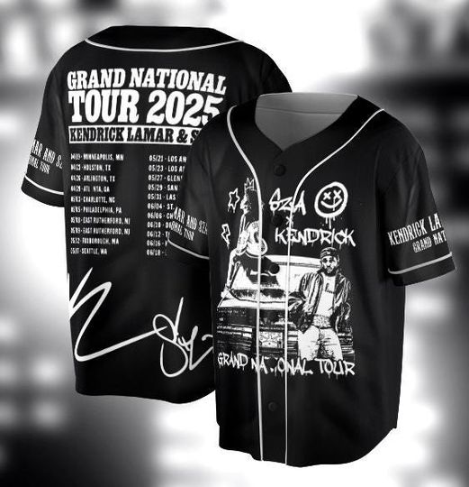 Discover Kendrick Lamar Concert Jersey, SZA Grand National Tour Jersey, GNX Tour Jersey, Hip Hop Music, Kendrick Lamar & SZA Jersey