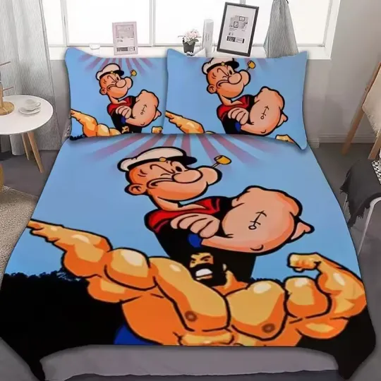 Discover Popeye The Sailor Man Duvet Cover Set (3pcs), Popeye Vs Bluto Pillowcases