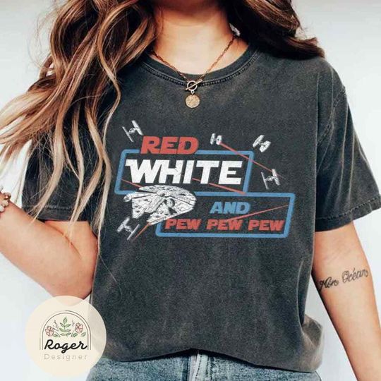 Discover Red White and Pew Pew Pew shirt