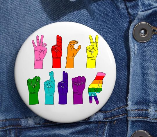 Discover F*ck Trump Hand Sign LGBT Pin Buttons