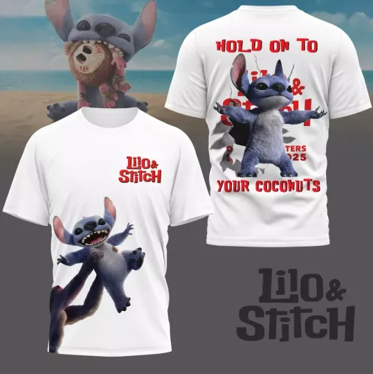 Discover Lilo And Stitchh Hold On To Your Coconuts 3D T-Shirt