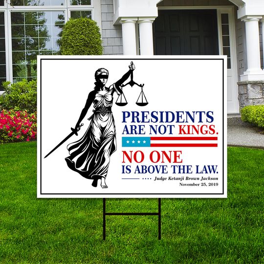 Discover No Kings In America Yard Sign, Resist Hate Lawn Sign, Anti-Trump Sign