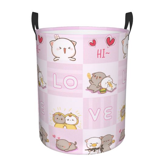 Discover Peach And Goma Laundry Basket