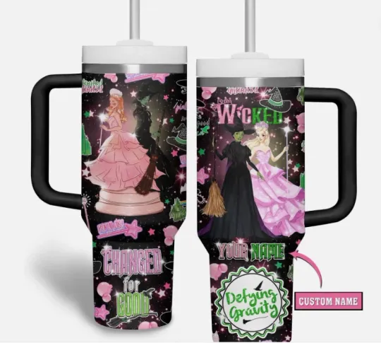 Discover Wicked Movies Custom Cup 40 oz Tumbler With Handle 2025