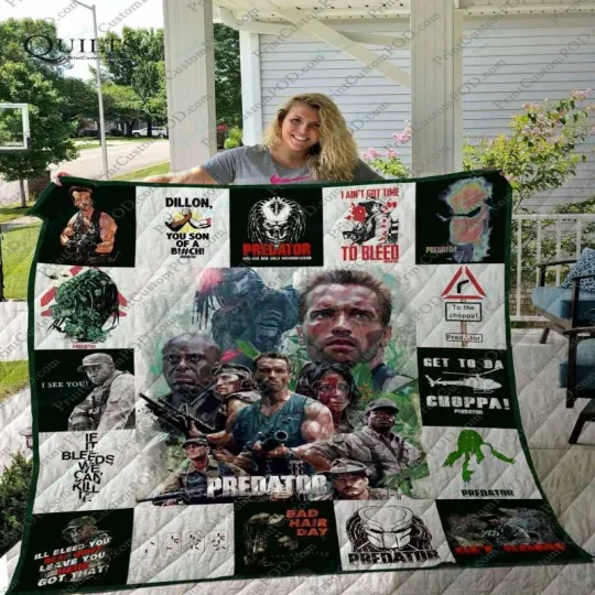 Discover The Predator Blankets, Bad Hair Day Quilt, Fleece Sherpa, Boyd Holbrook Blankets
