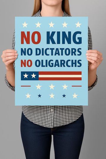 Discover No Kings No Dictators Yard Sign, Anti-Authoritarian Protest Sign, Political Lawn Decor