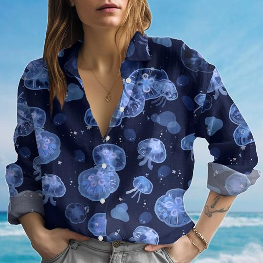 Discover Jellyfish Shirt For Women, Ocean Sea Life Blouse