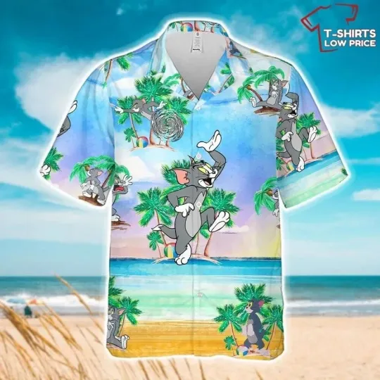 Discover Tom And Jerry Hawaiian Button Down Shirt