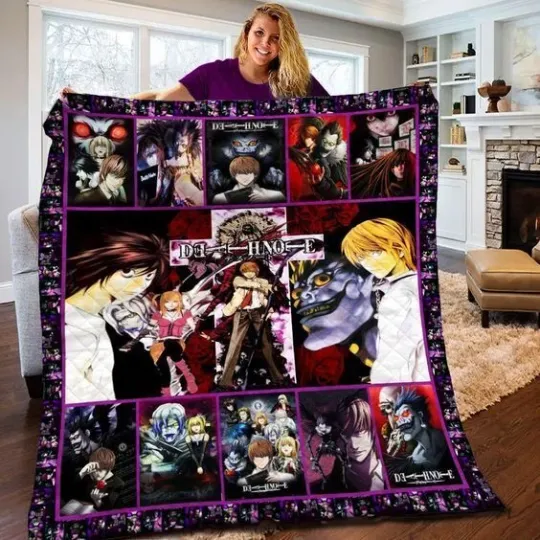 Discover Death Notte Blanket, Death Notte Manga Anime Fleece, Sherpa Blankets