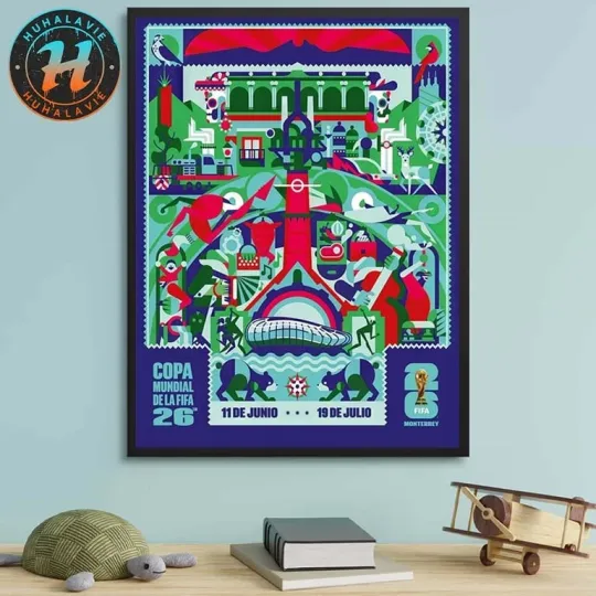Discover FIFA World Cup 2026 Monterrey Host City Poster Art By Cuemanche On June 11th-Jul
