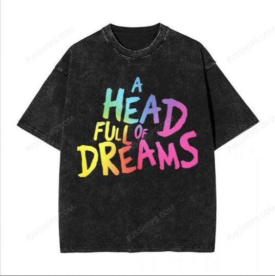 Discover Coldplay Head Full of Dreams Shirt Washed Streetwear Tee