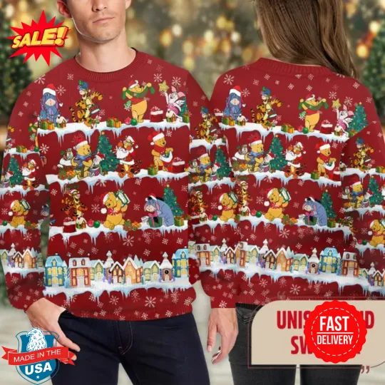 Discover winniee the poohh Ugly Christmas Ugly Sweatshirt