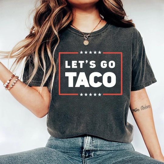 Discover Vintage Lets Go TACO Shirt  Trump Always Chickens Out Parody Tee  Anti MAGA