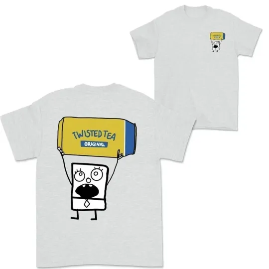 Discover Doodlebob Twisted Tea T-Shirt Funny Unisex Tee  2 Side T Shirt