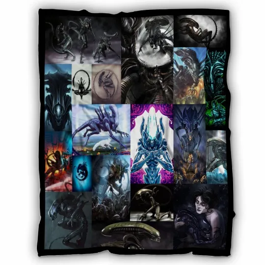 Discover Alien Xenomorph Blanket, Alien Movies Fleece, Sherpa Blanket Soft and Cozy
