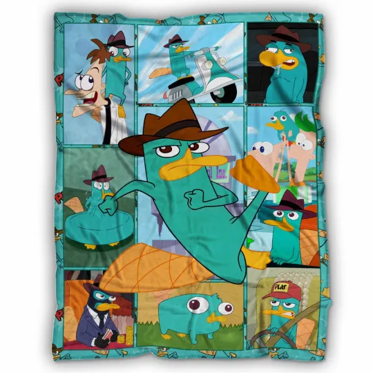 Discover Perry the Platypus Blanket, Perry the Platypus Movies Fleece, Sherpa Blanket