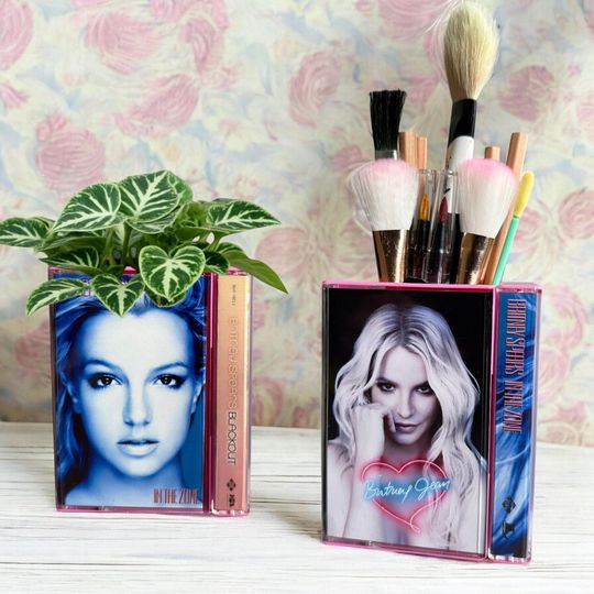 Discover Britney Spears Handmade Vintage Cassette Tape Desk