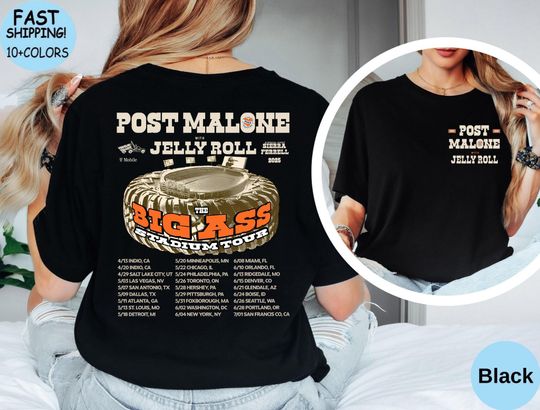 Discover Post Malone And Jelly Roll Tour Concert Shirt