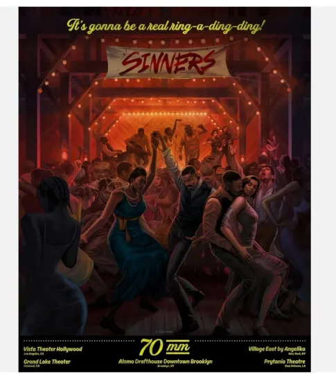 Discover Sinners 2025 Movie Poster Wall Art 24x36