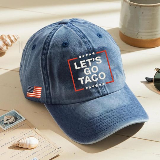 Discover Let's Go Taco Anti MAGA Hat, Let's Go Taco Cap, Trump Always Chickens Out