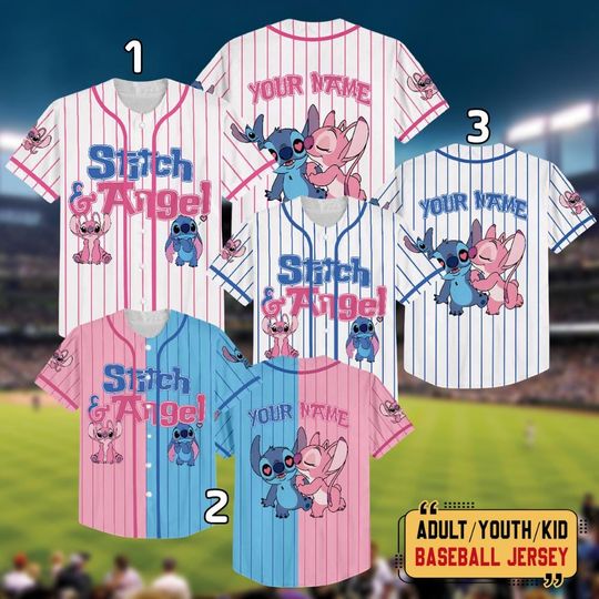 Discover Personalized Stitchh And Angel Jersey, Custom Stitchh Angel Baseball Jersey