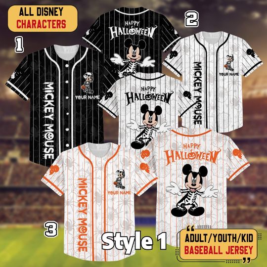 Discover Personalized Disneyyy Mickeyy Halloween Baseball Jersey
