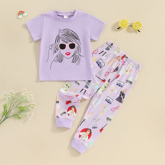 Discover Summer Little Girls Lovely Pajamas Sets Cartoon