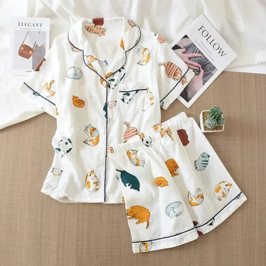 Discover Japanese Summer Ladies Pajamas Set