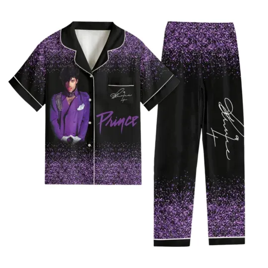 Discover Prince Purple Pajamas, Pur Rain Pajamas Set, Rock Music Holiday Pajamas