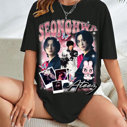 Discover Seonghwa Ateez Graphic T-shirt, Ateez 2025 World Tour in Your Fantasy Shirt