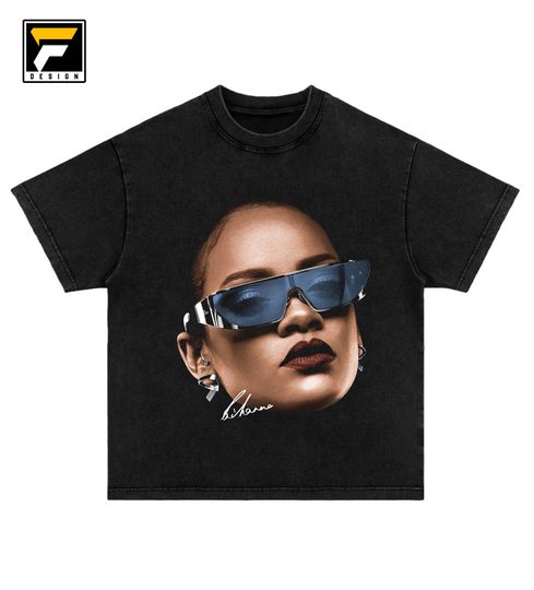 Discover Rihanna Big Head T shirt, Ready to print, Printable design, Rap tee design, 300 dpi