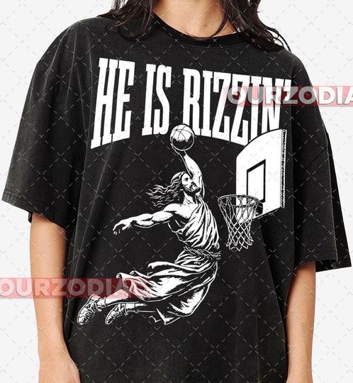 Discover Religious Easter He is Risen Jesus Dunk Meme T-Shirt